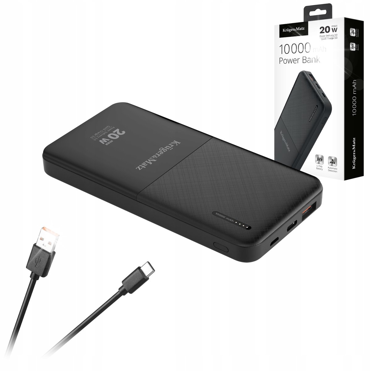 Kruger&Matz KM0904 Li-pol 10000mAh Power Bank