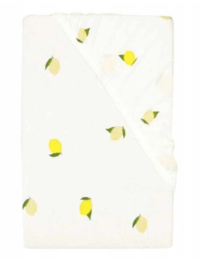Letnie prześcieradło z gumką Livarno Home 160x200 OWOCE cytryny