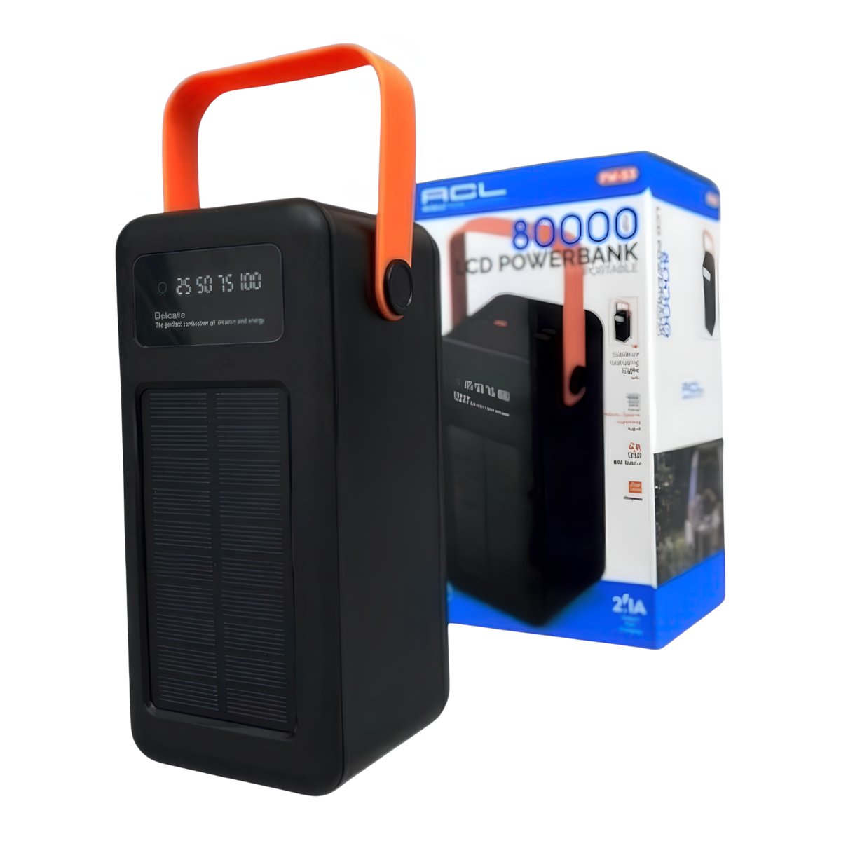 Powerbank ACL PW53 80000mAh solarny z latarką stacja ładowania podróże