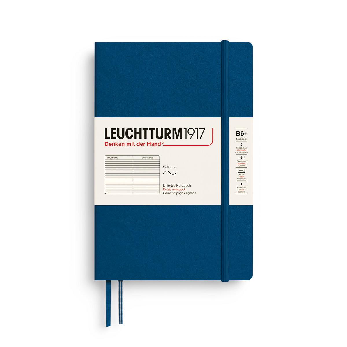 Notatnik Leuchtturm1917 Paperback B6+, linie, Indigo