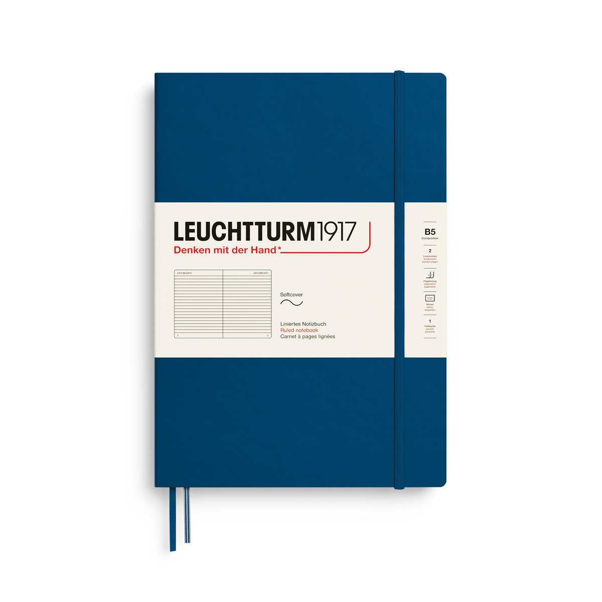 Notatnik Leuchtturm1917 Composition B5, linie, Indigo