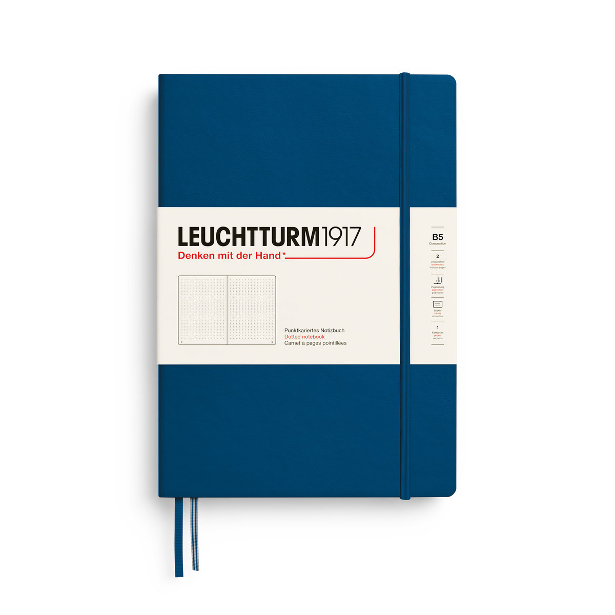 Notatnik Leuchtturm1917 Composition B5, twarda oprawa, kropki, Indigo