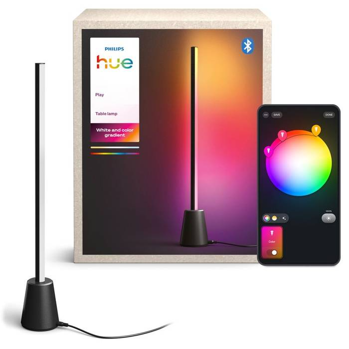 Lampka Biurkowa LED Stołowa Nocna Gradient 5.8W 400lm IP20 White and Color Ambiance RGB + TW Czarna 60cm Inteligentna SMART Zigbee Bluetooth Play Ta..