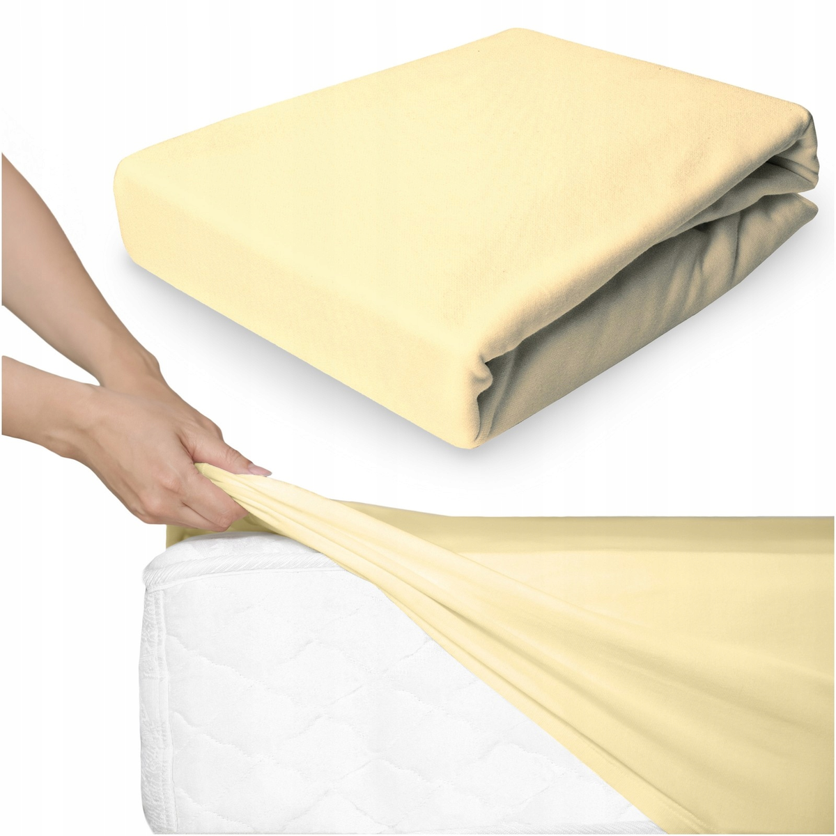 PRZEŚCIERADŁO z gumką 140x200 BAWEŁNIANE Jersey JANET