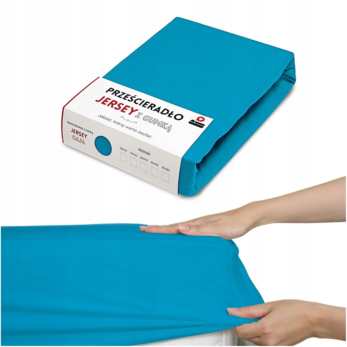 Prześcieradło 80x160 Jednolite Bawełna Jersey z Gumką Gaja 12