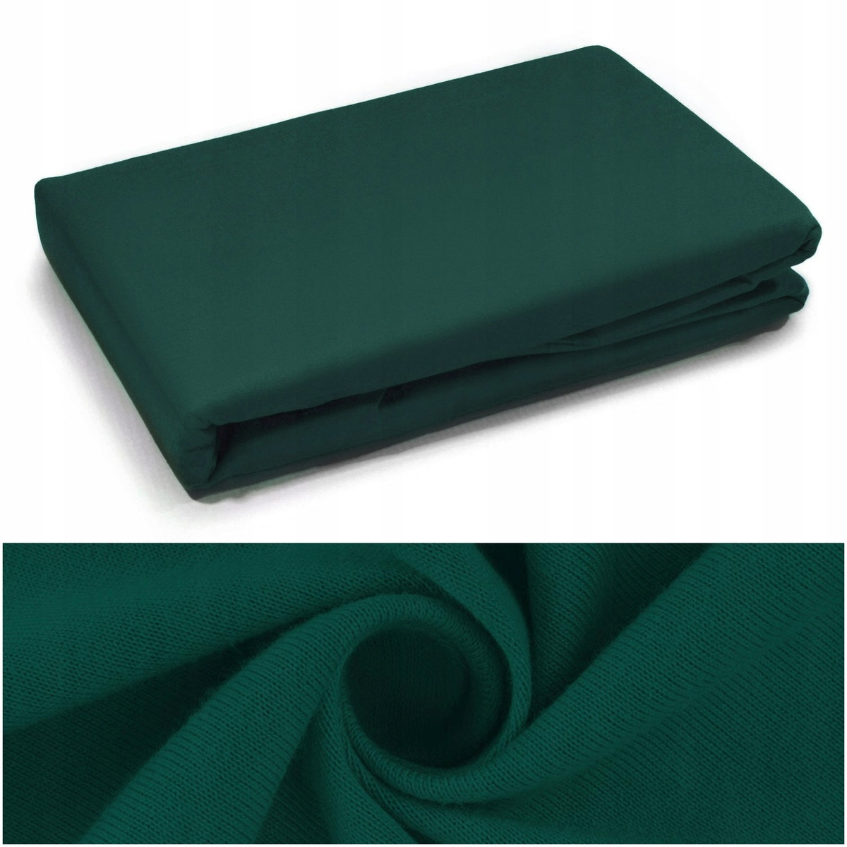 PRZEŚCIERADŁO z gumką 160x200 + 25 cm JERSEY bawełniane Lorenzo ZIELONE