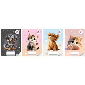 Zeszyt A5 w trzy linie The Sweet Pets 16 kartek