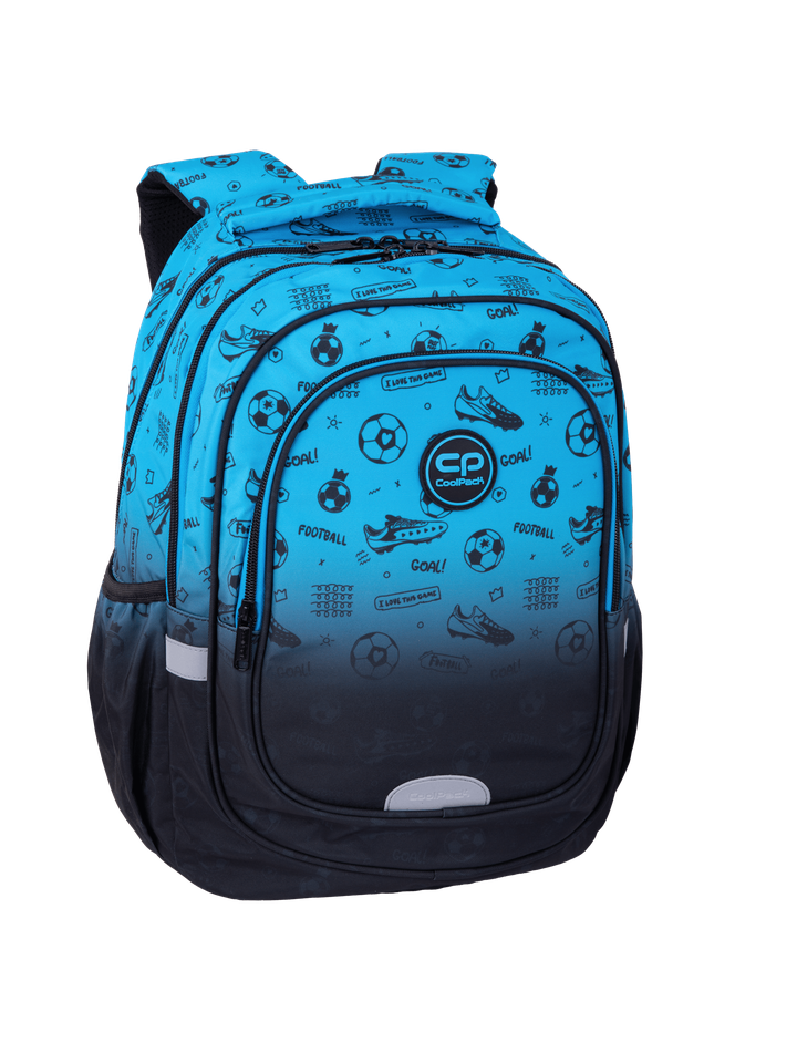 Plecak Coolpack szkolny 3-kom Fast Game Over Gradient Blue piłka 1-3k