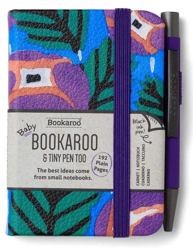 Bookaroo Notatnik A7 z długopisem - fiolet turkus