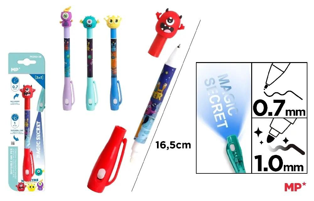 Długopis Szpiegowski UV Dinozaury 0.7/1.0mm 1 szt. mix