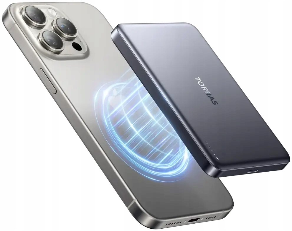 Powerbank Torras 10000 mAh 22,5w jasnoszary