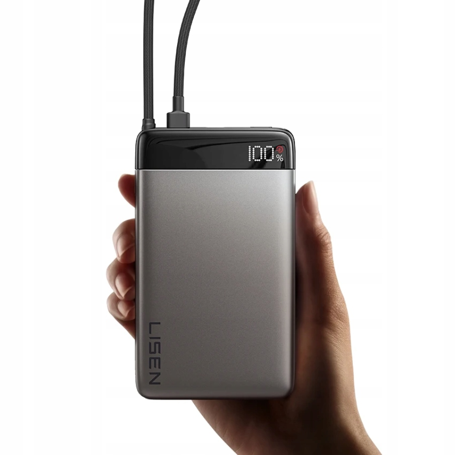 Powerbank Lisen 10000 mAh szary