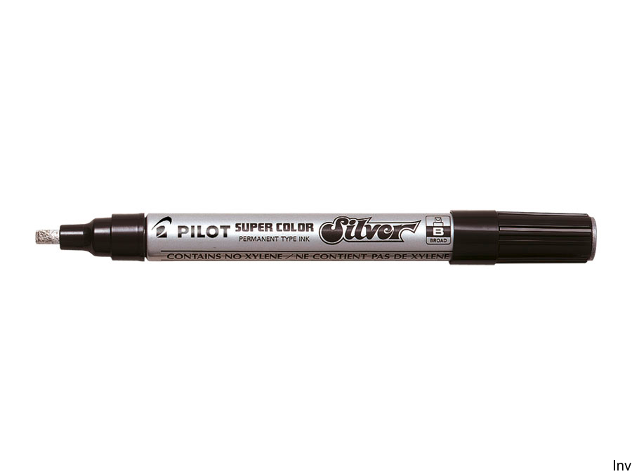 Pilot  Marker olejowy srebrny B, końcówka 4,5 mm, wodoodporny, szybkoschnący, 200 m linii pisania