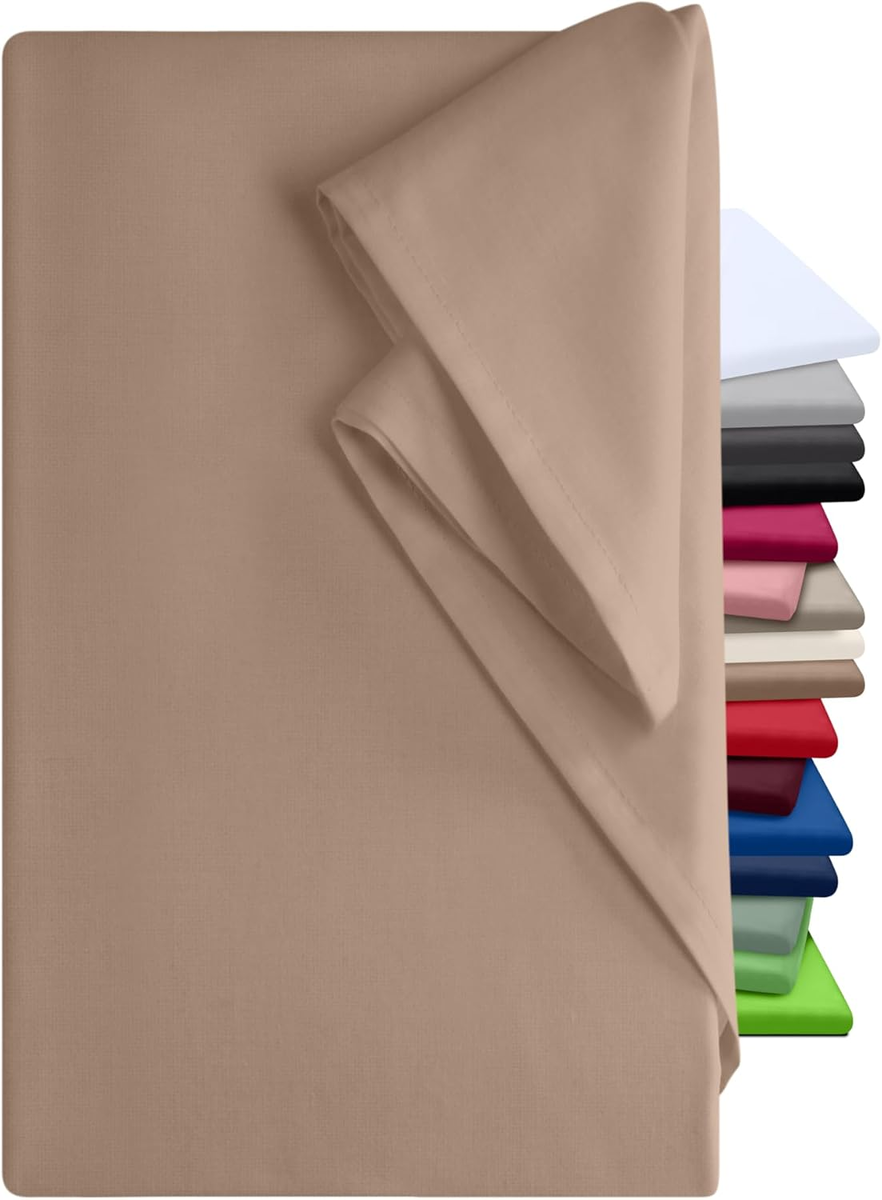 Prześcieradło bawełniane 100% bawełny bez gumki 150x250 cm piaskowy
