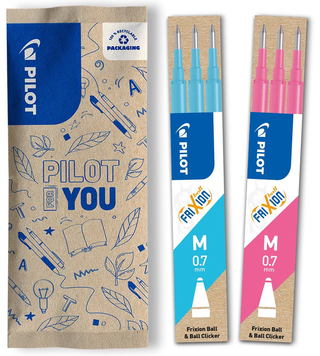 Pilot  Zestaw 6 szt. Wkładów do Pióra Kulkowego FriXion
