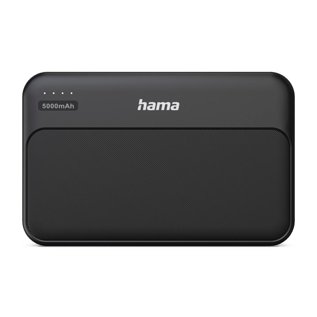 Powerbank Hama Power Pack Pocket 5 5000 mAh 2x USB-A antracytowy