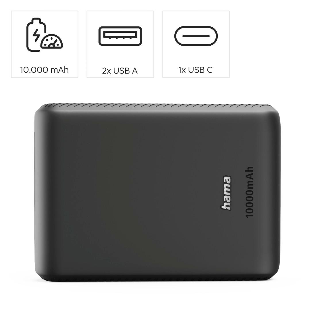 Powerbank Hama New Performance 10 10000 mAh 2 USB-C USB-A antracytowy