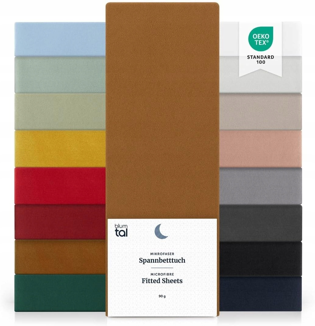 BLUMTAL Prześcieradło 160x200x30 cm Pumpkin Spice 2 szt.