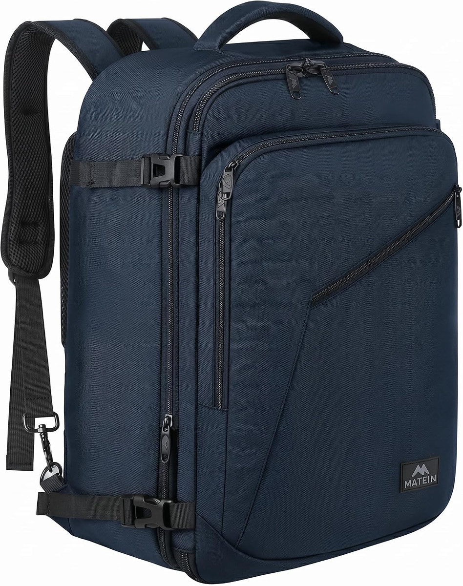Plecak bagaż podręczny Ryanair 40x30x20, 24L podróżny MATEIN, niebieski