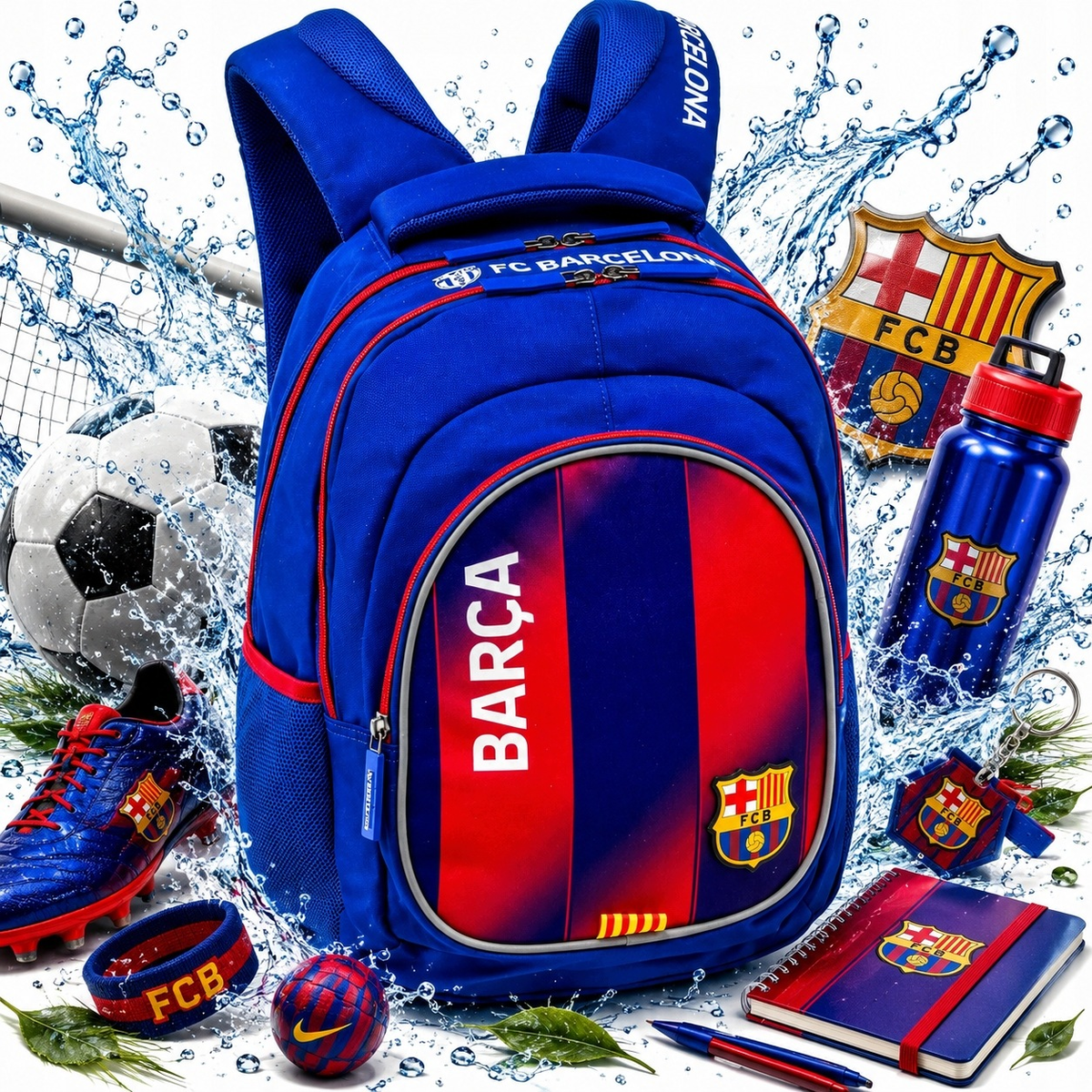 PLECAK SZKOLNY FC BARCELONA 3 KOMORY ERGO BACK WODOODPORNY AB330