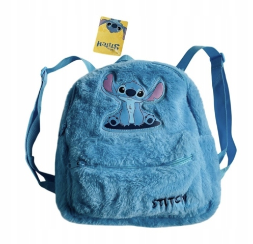 PLECAK DO PRZEDSZKOLA DLA PRZEDSZKOLAKA NIEBIESKI PLUSZOWY STITCH STICH