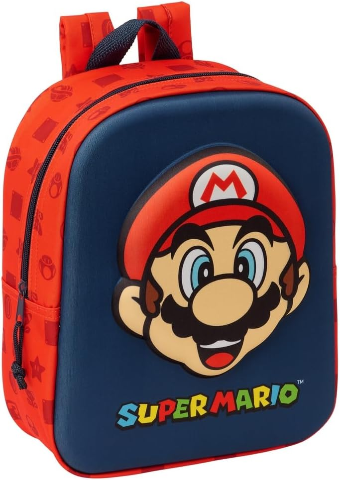 Plecak do przedszkola Super Mario 3D dla dzieci 22x10x27 cm, łatwy