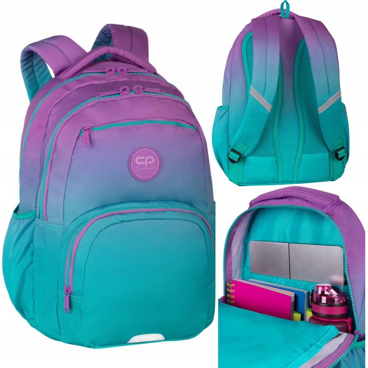 PLECAK SZKOLNY MLODZIEZOWY DLA DZIEWCZYNKI COOLPACK COOL PACK GRADIENT ROZ