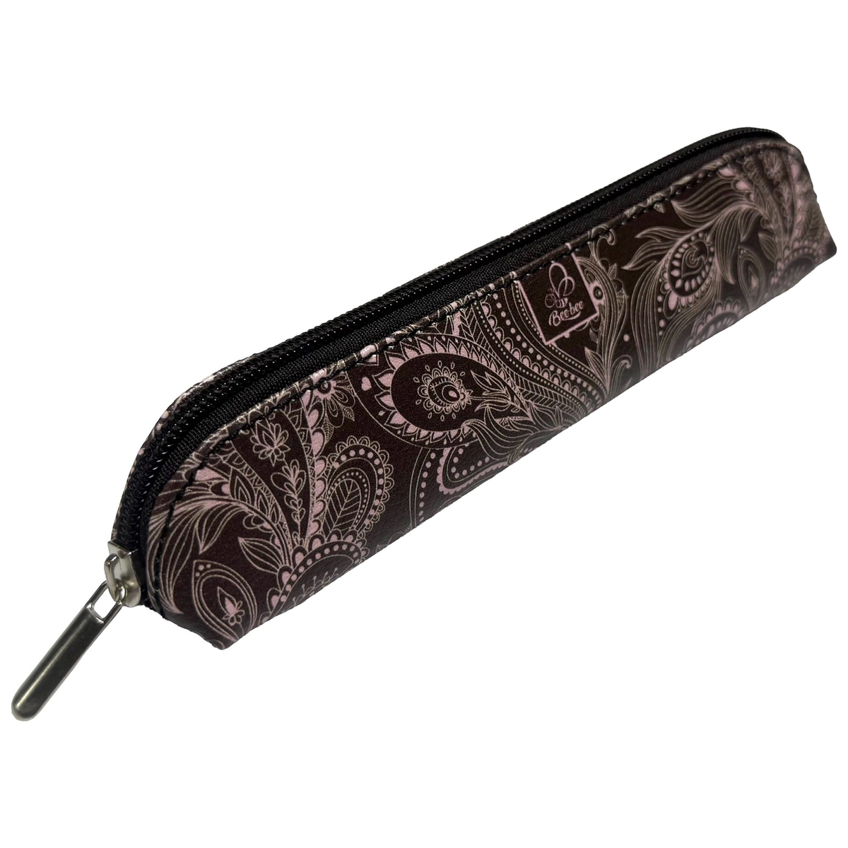 Etui saszetka piórnik mini PAISLEY BRĄZ-RÓŻ