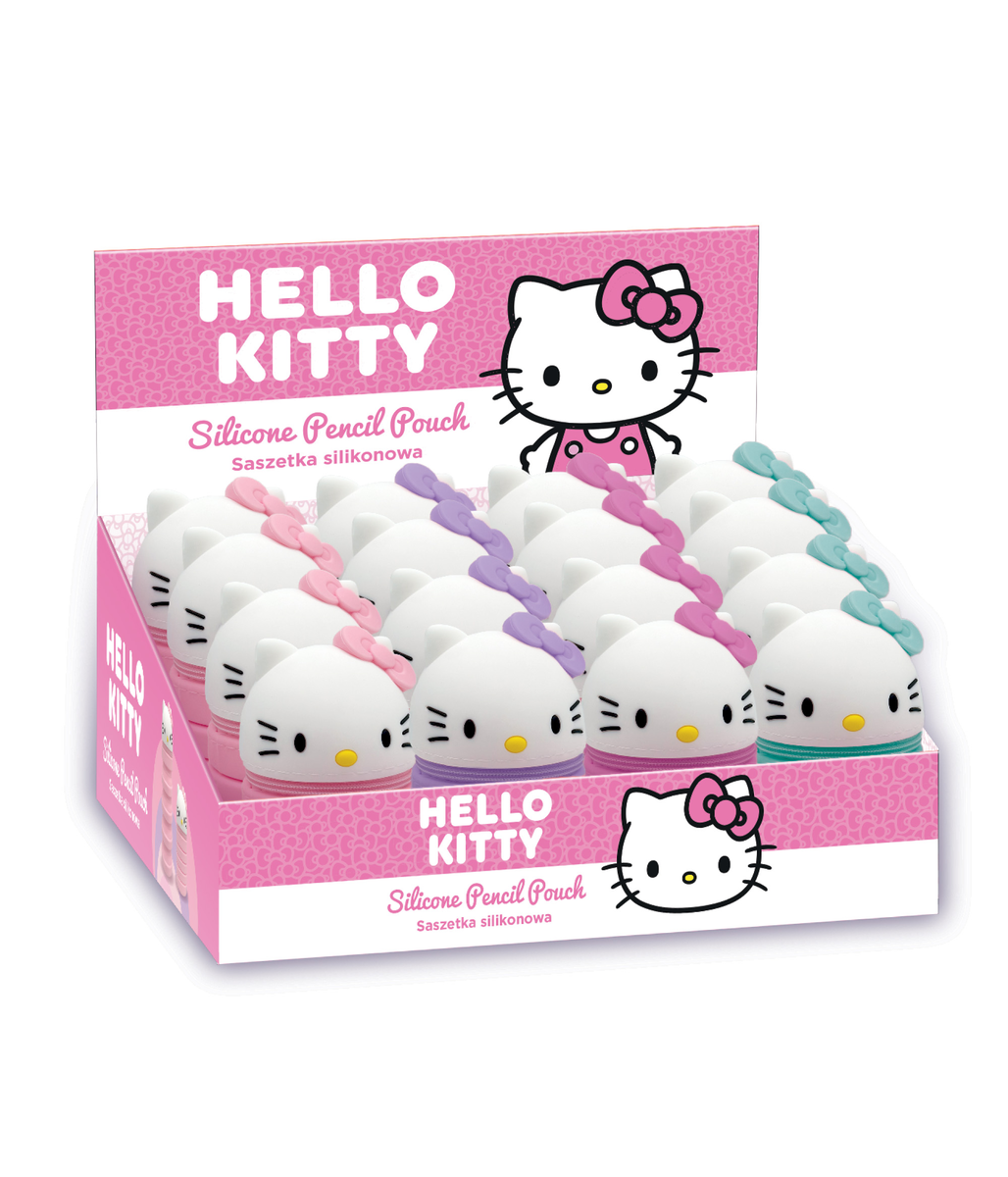 HELLO KITTY - SASZETKA SILIKONOWA /Z GŁÓWKĄ / - 16 SZT DISPLAY MIX - PINK 1 /16/