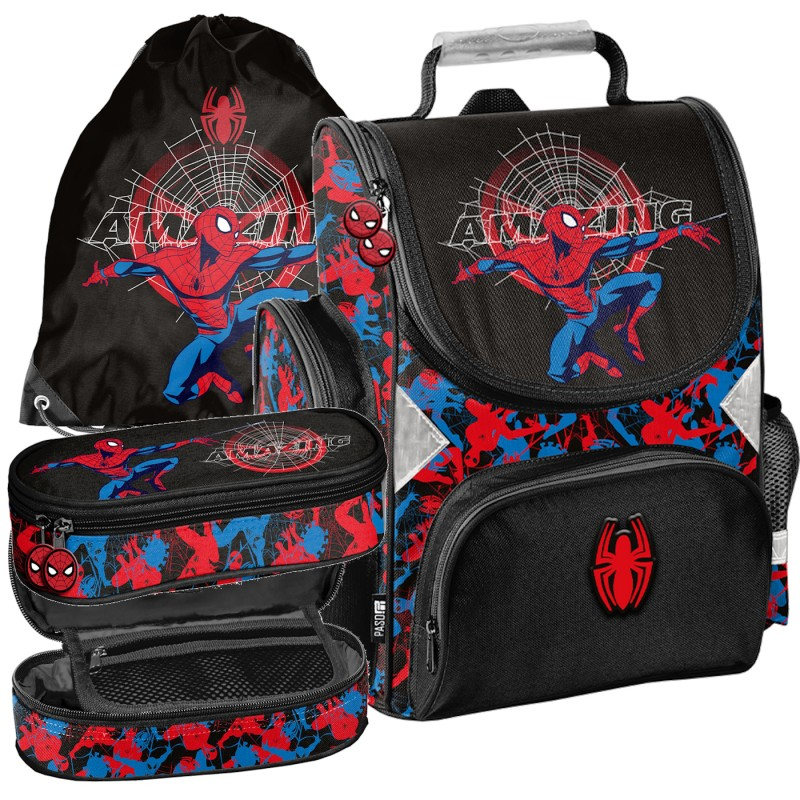 ZESTAW szkolny TORNISTER piórnik worek Amazing Spider-Man Spiderman