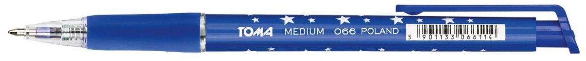 Długopisy w gwiazdki niebieski 1,0mm (30szt) - TOMA