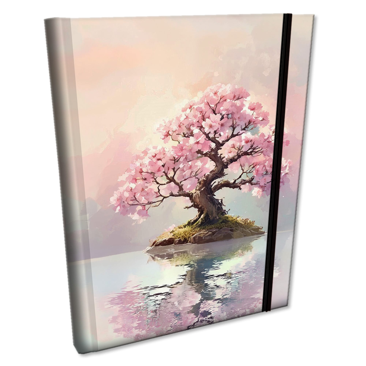 Elegancki Notes Notatnik z gumką B6 192 strony w kratkę Soft Touch SAKURA PASTEL