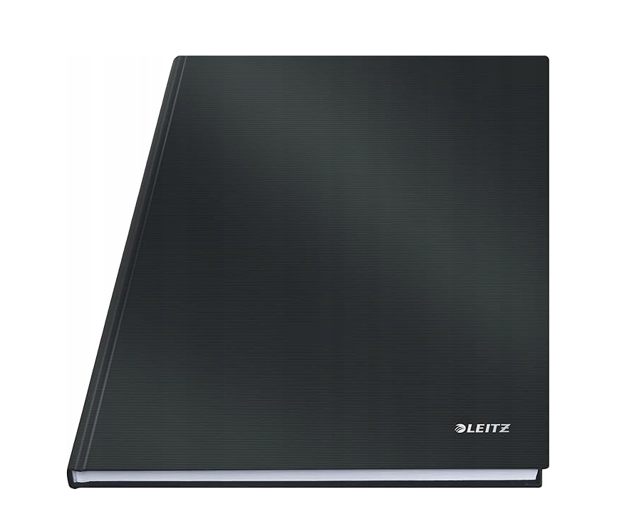Leitz Solid Notatnik A4 w Kratkę 80 Kartek 90 g/m² Twarda Oprawa Czarny