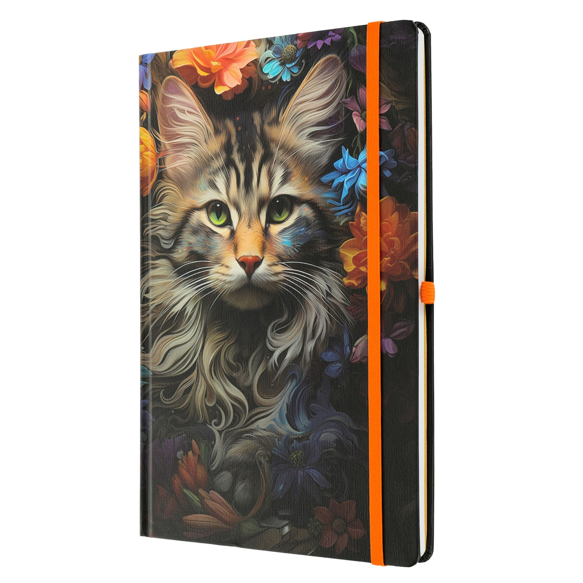 Notes B5 w Linie 80 Kartek Notesik z Gumką do Notatek ANIMALS Pomarańczowy