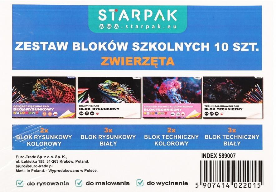 STARPAK Zestaw bloków A4 10 sztuk