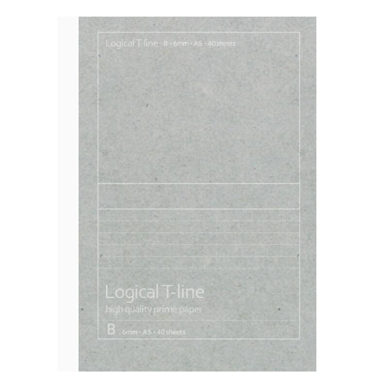 Notatnik A5 Logical T-Line w linie szary - Nakabayashi