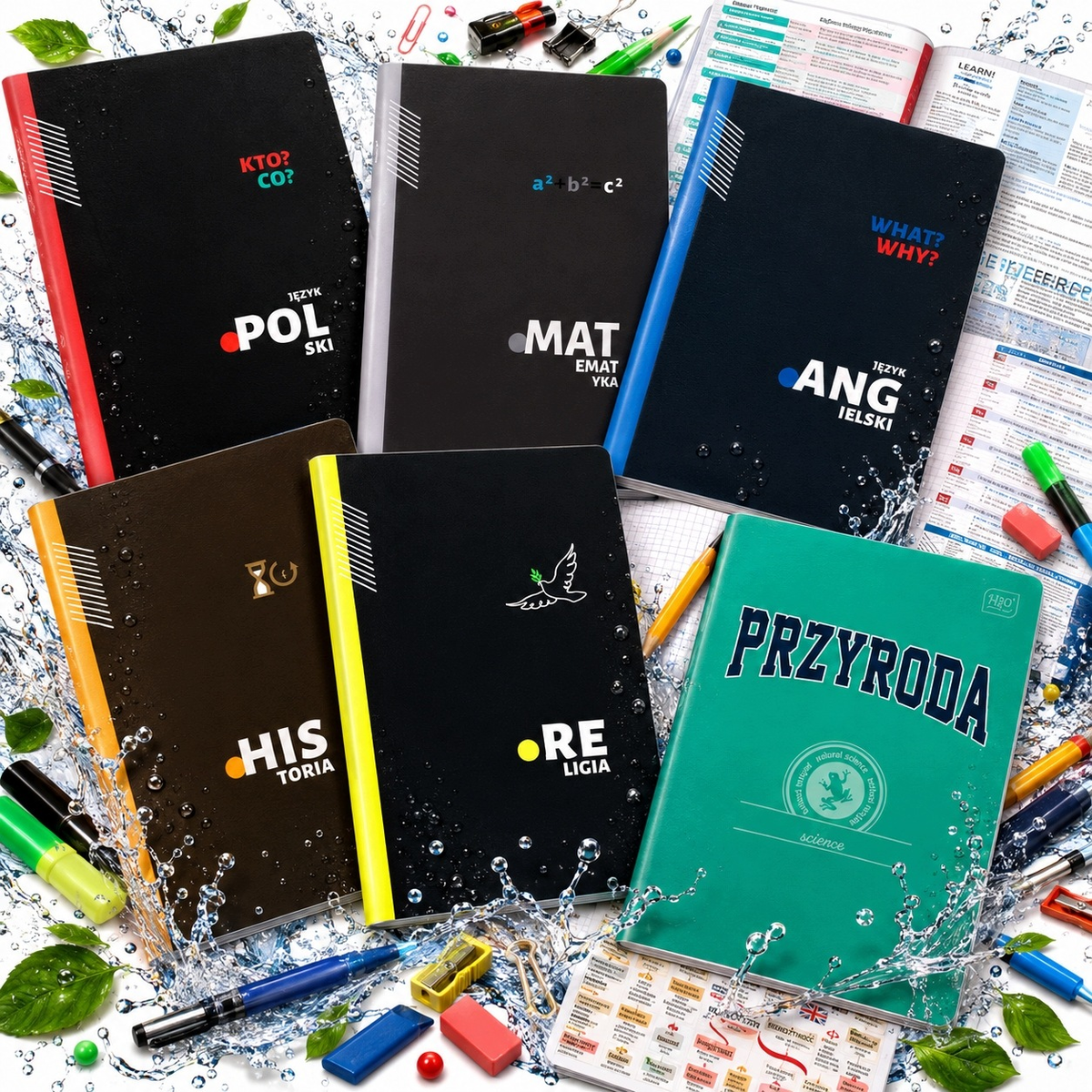 ZESZYTY PRZEDMIOTOWE A5 60 KARTEK ZESTAW KLASA 4 ŚCIĄGI 6 SZT TOP