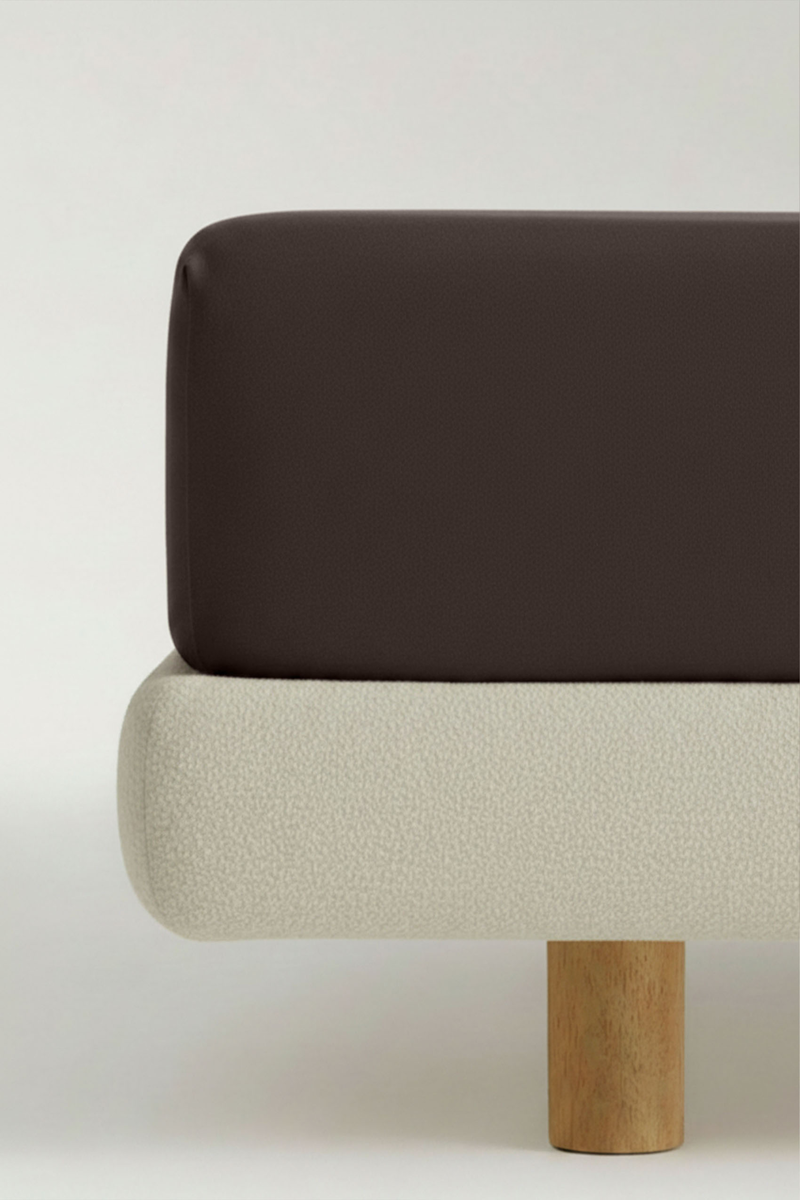 PRZEŚCIERADŁO JERSEY 100% BAWEŁNA 180GSM 90x200x30 BRĄZ