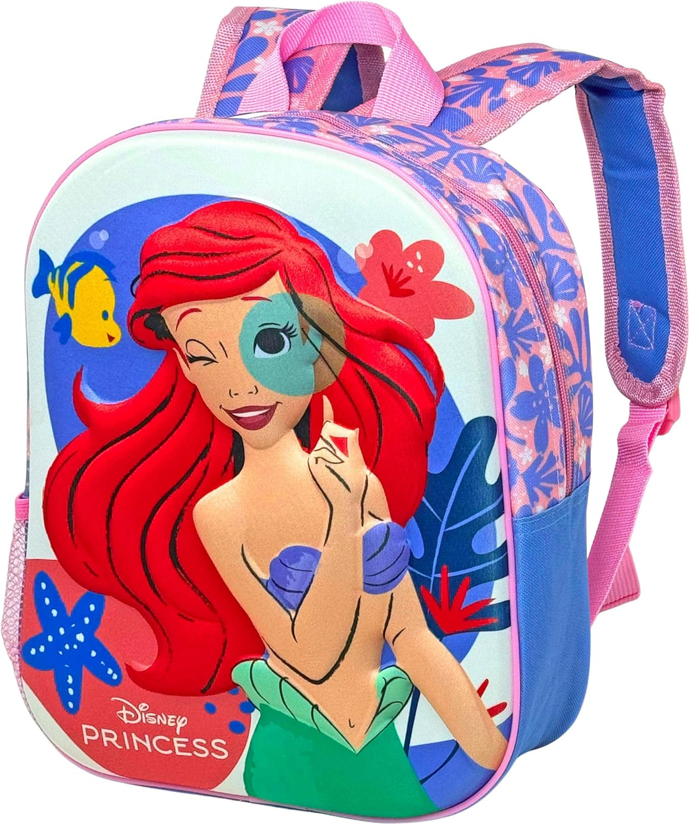 Plecak przedszkolny 3D Mała Syrenka Arielka 31x26x11 cm poliester
