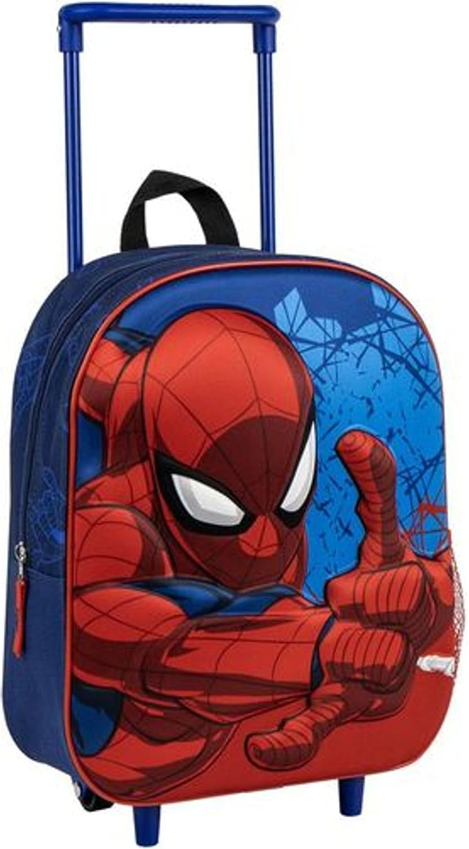 Plecak na kółkach dla dzieci Spiderman z wysuwanym uchwytem szkolny