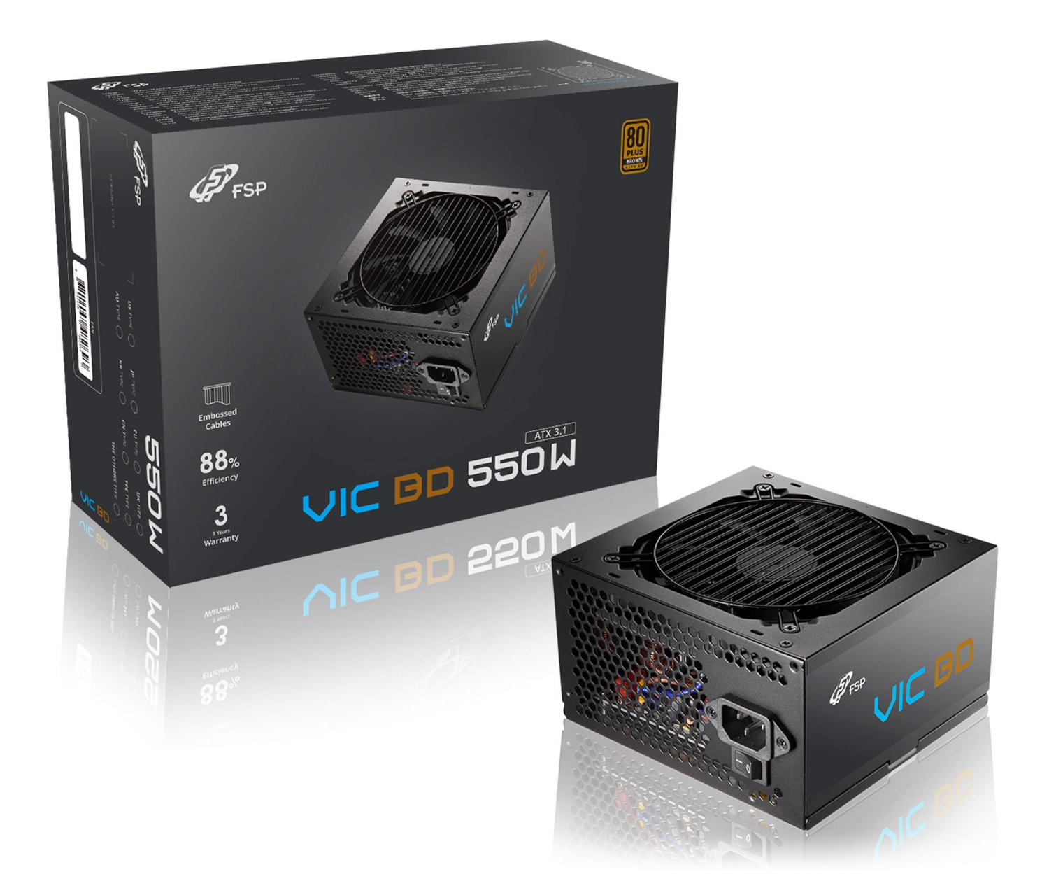 FSP/Fortron VIC 550W 80 Plus Bronze ATX 3.1 PCIe Gen 5.1 POA5500102