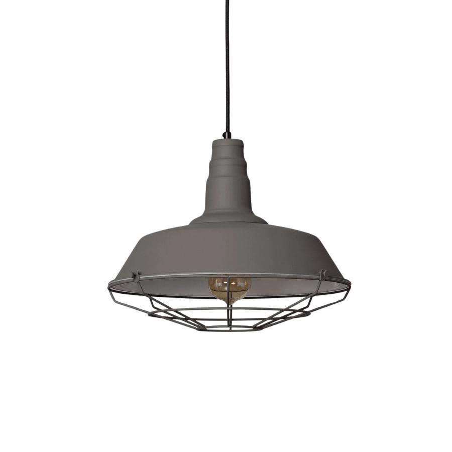 Abruzzo Lampa Wisząca Retro Loft Szara 36cm E27 Patrone ABR-LSW-PAT