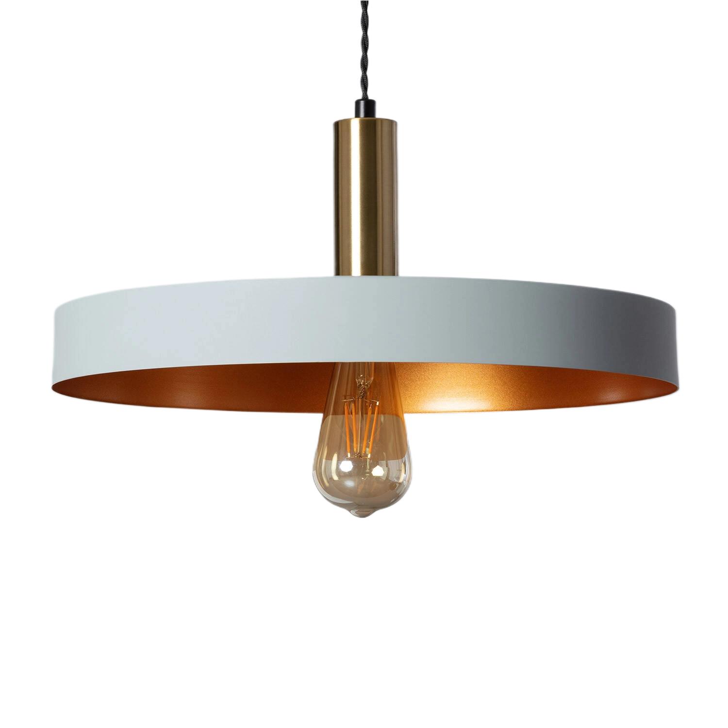 Abruzzo Lampa Wisząca z metalu Ø40cm E27 Szara Dario ABR-LWO-DARIO-S