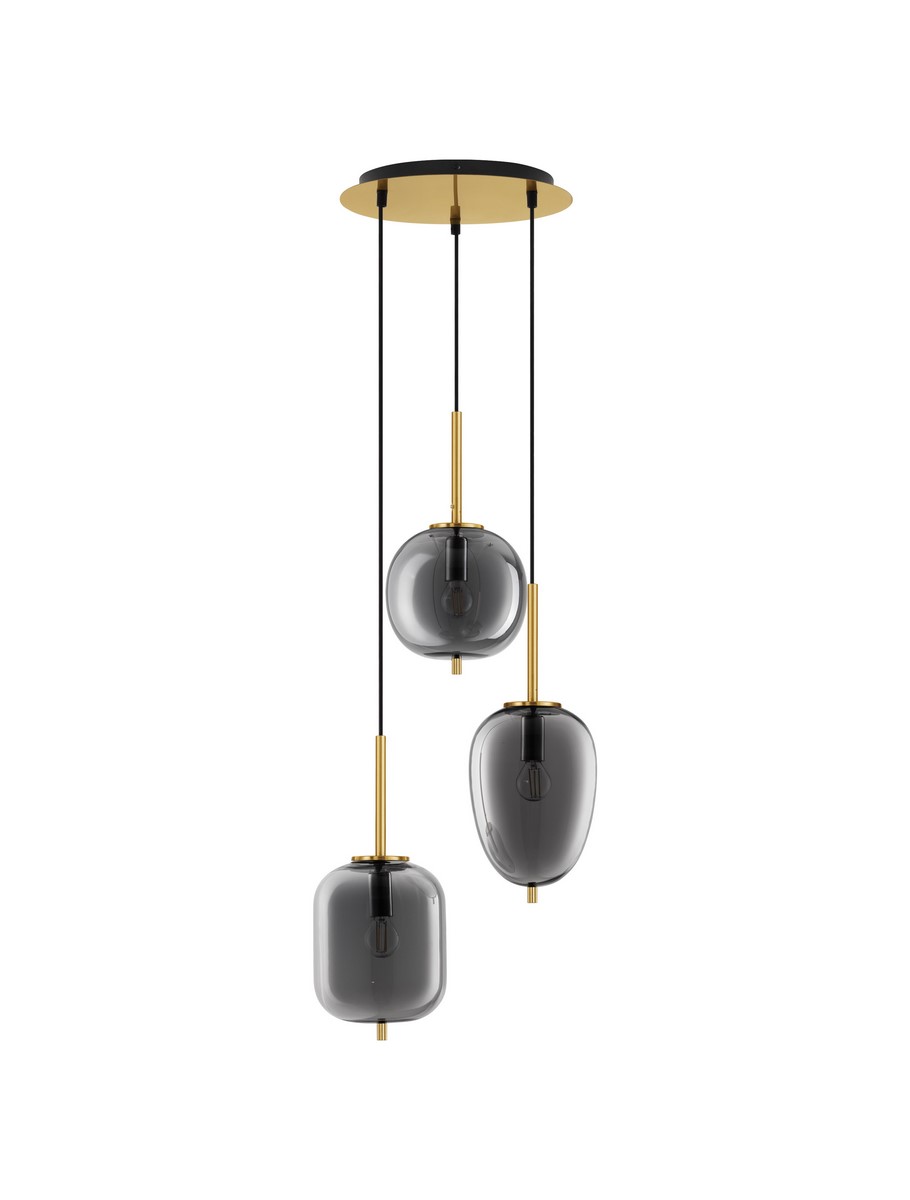 Luces Exclusivas PILAR Wisząca Nowoczesna złoty i odcienie złota 3xE27 max 12W LE43668