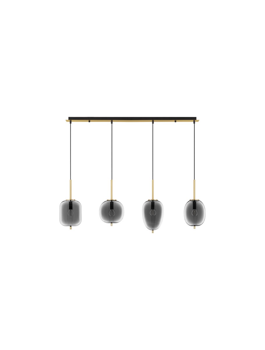 Luces Exclusivas PILAR Wisząca Nowoczesna złoty i odcienie złota 4xE27 max 12W LE43667
