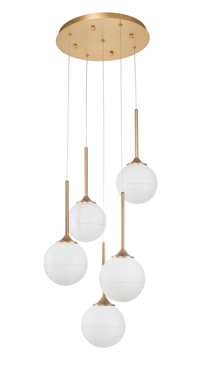 Luces Exclusivas PEREZ Wisząca 5xG9 LED złoty/biały LE41752