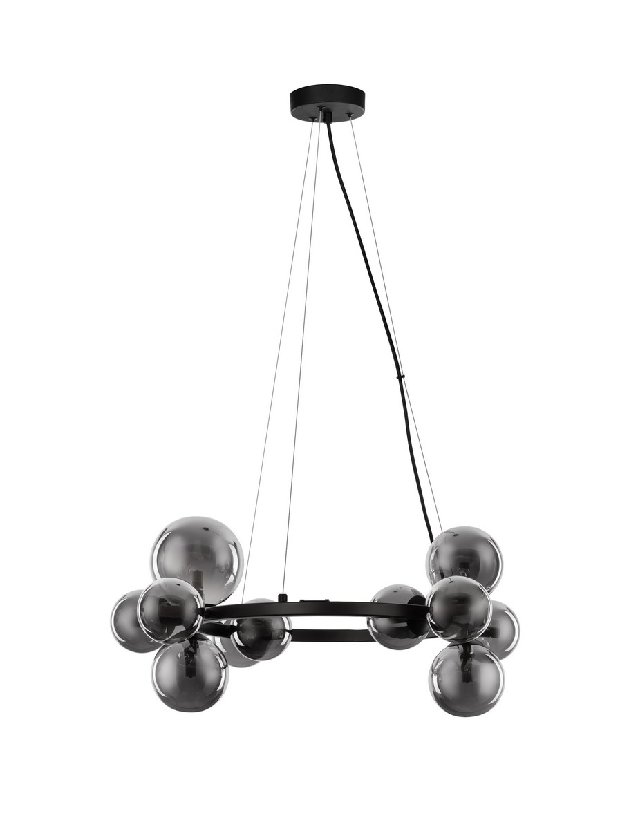 Luces Exclusivas PARLA Wisząca Nowoczesna szary i odcienie szarości 11xG9 max 5W LE43387