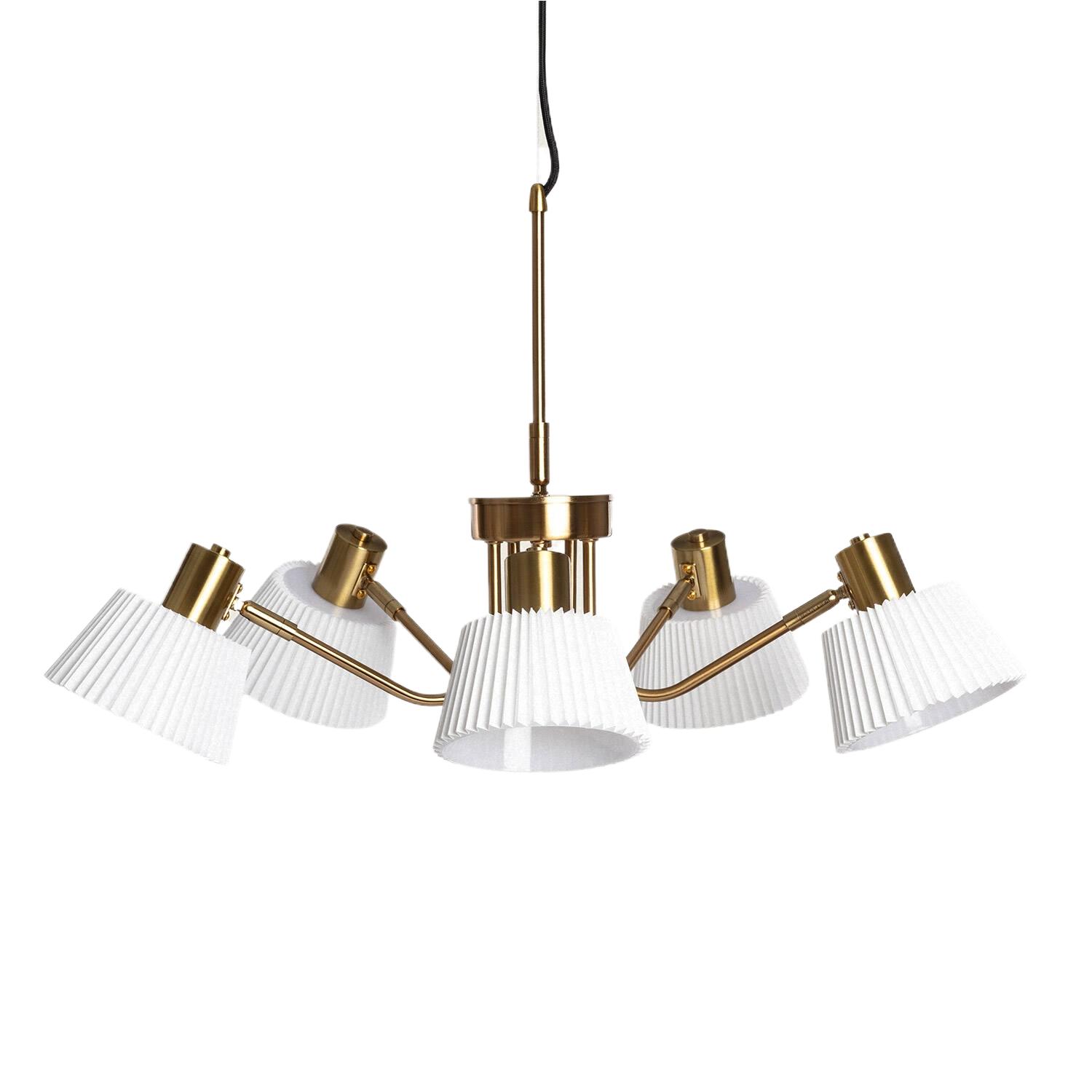 Abruzzo Lampa wisząca żyrandol Złoto-biały 5xE14 Dali ABR-Z6XE14-DALI