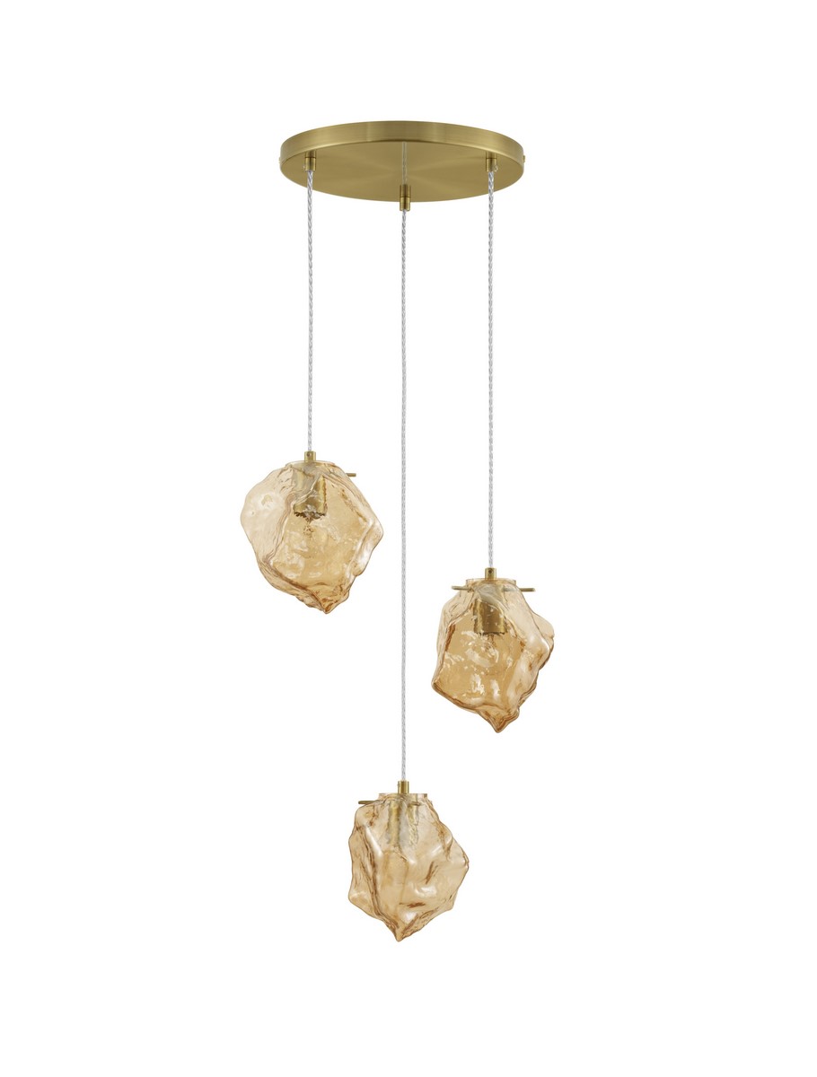 Luces Exclusivas BALUN Wisząca Nowoczesna złoty i odcienie złota 3xE14 max 5W LE43403