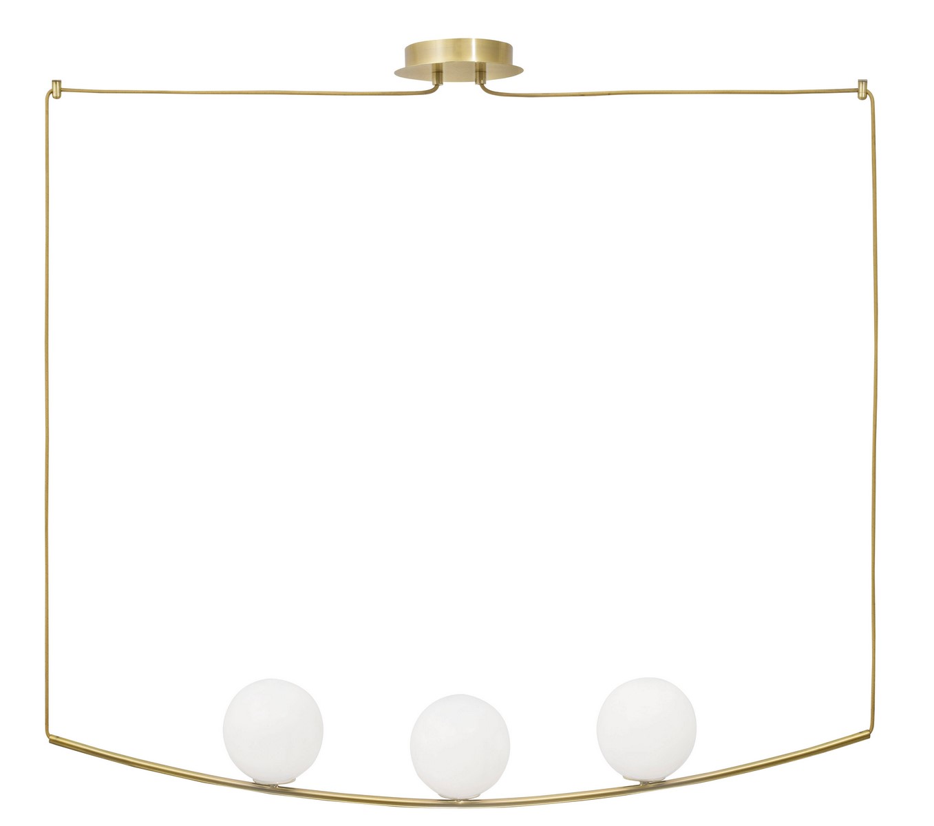 Luces Exclusivas SORIA Wisząca 3xE14 LED opal/mosiądz LE41785